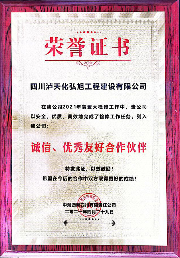 誠信、優(yōu)秀友好合作伙伴(圖1)